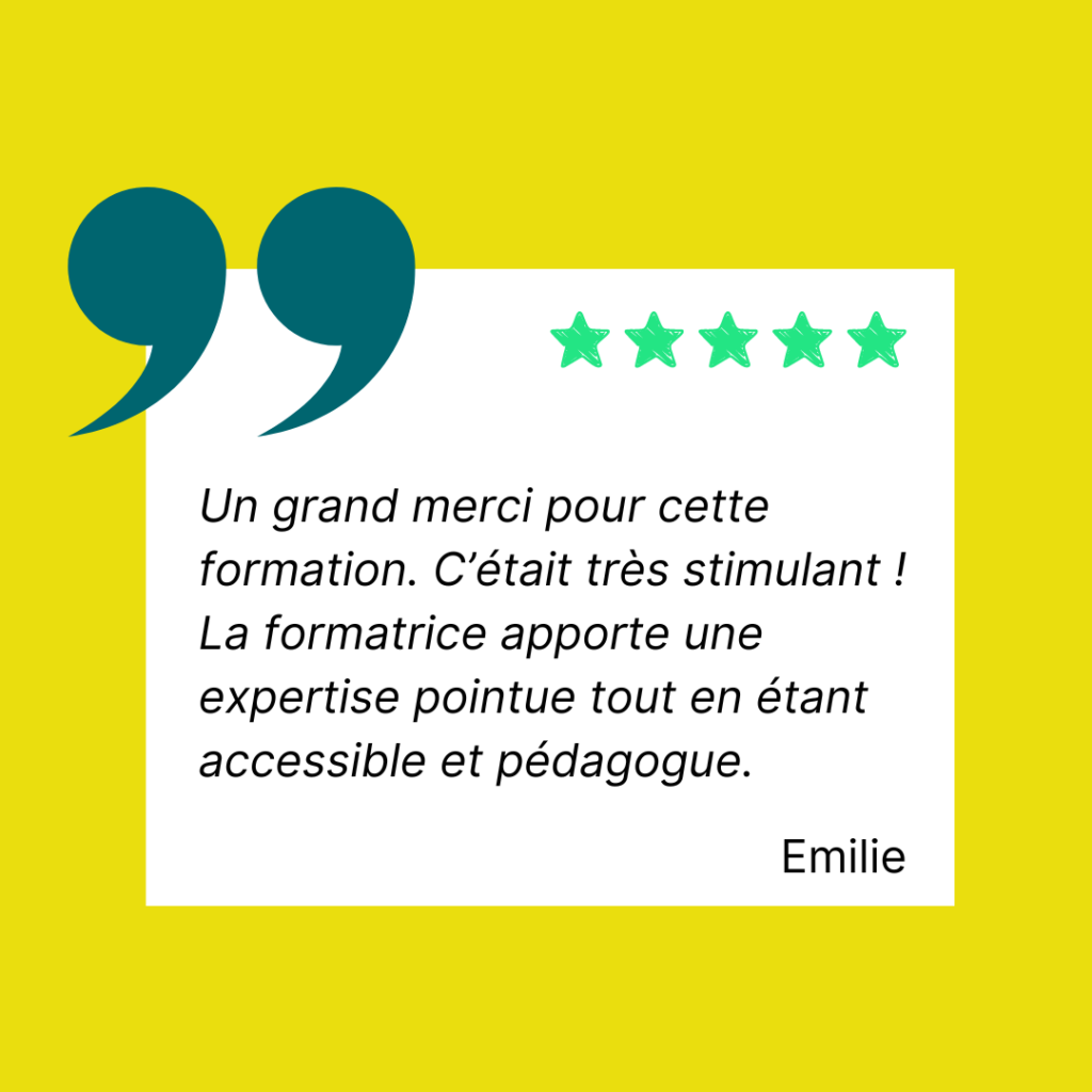 Retour d'une apprenante sur sa formation professionnelle en marketing digital